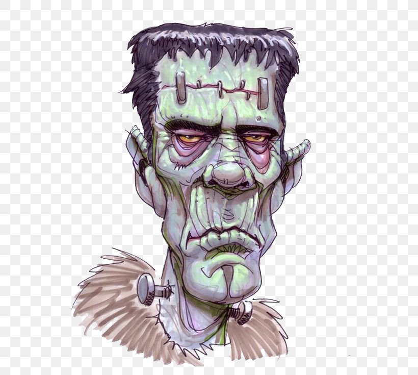 Frankenstein's Monster Victor Frankenstein Drawing Art, PNG, 564x735px, Watercolor, Cartoon, Flower, Frame, Heart Download Free