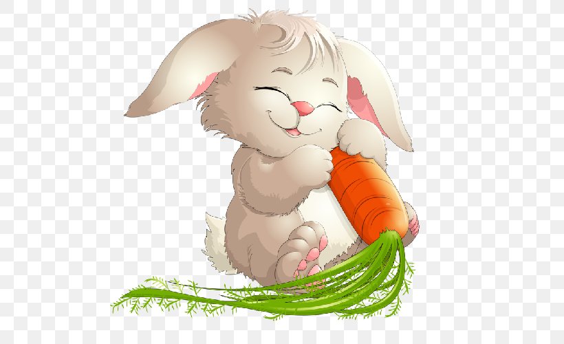 Easter Bunny Hare European Rabbit Clip Art, PNG, 500x500px, Easter Bunny, Art, Bugs Bunny, Cartoon, Cat Download Free
