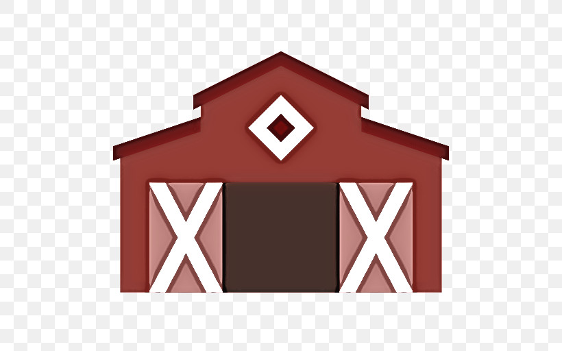 Red Facade Roof House Line, PNG, 512x512px, Red, Barn, Facade, House, Line Download Free