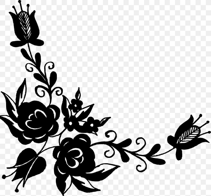 Floral Design Clip Art, PNG, 1024x955px, Floral Design, Art, Autocad Dxf, Black, Black And White Download Free