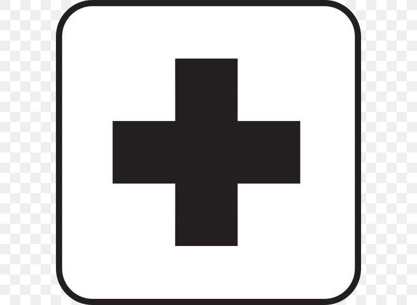 Hospital Sign Symbol Clip Art, PNG, 600x600px, Hospital, Area, Black And White, Brand, Cross Download Free