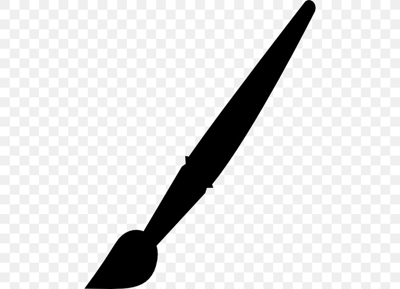 Paintbrush Clip Art, PNG, 474x594px, Paintbrush, Black And White, Brush, Cold Weapon, Monochrome Photography Download Free