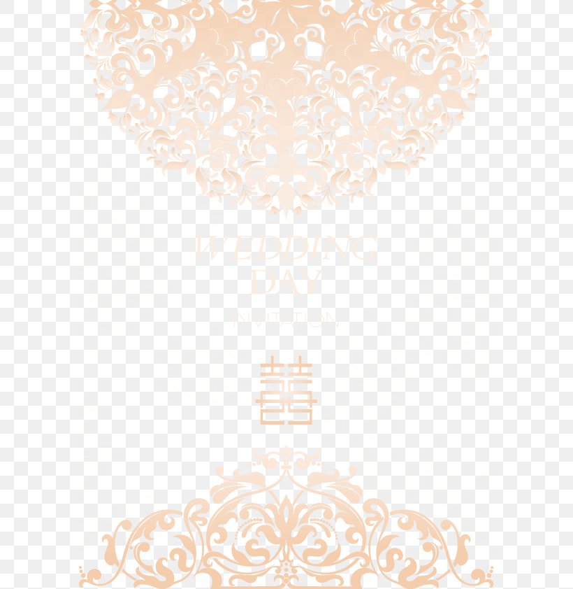 Wedding Invitation Greeting Card Bride, PNG, 595x842px, Symmetry, Area, Beige, Pattern, Wallpaper Download Free