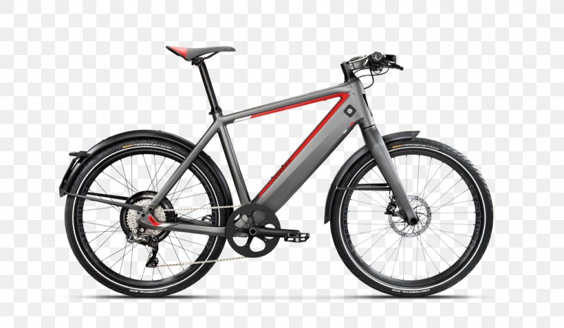 Electric Bicycle Stromer ST2 Sport Cycling, PNG, 1076x627px, Bicycle, Automotive Exterior, Bicycle Accessory, Bicycle Cranks, Bicycle Frame Download Free