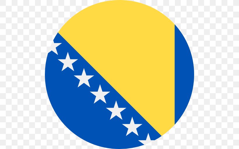 Flag Of Bosnia And Herzegovina Clip Art, PNG, 512x512px, Bosnia And Herzegovina, Area, Blue, Country Nation, Europe Download Free