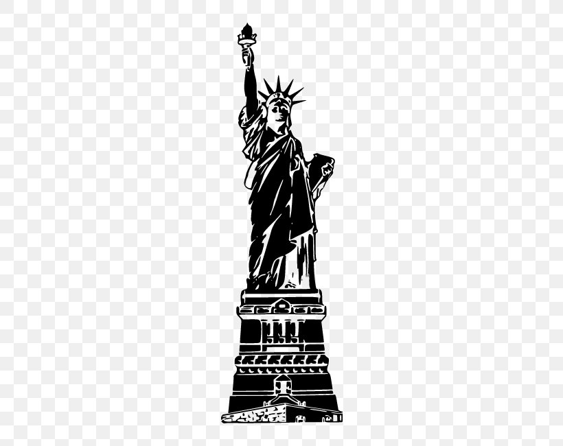 Statue Of Liberty The New Colossus Clip Art, PNG, 650x650px, Statue Of Liberty, Black And White, Building, Drawing, Fictional Character Download Free