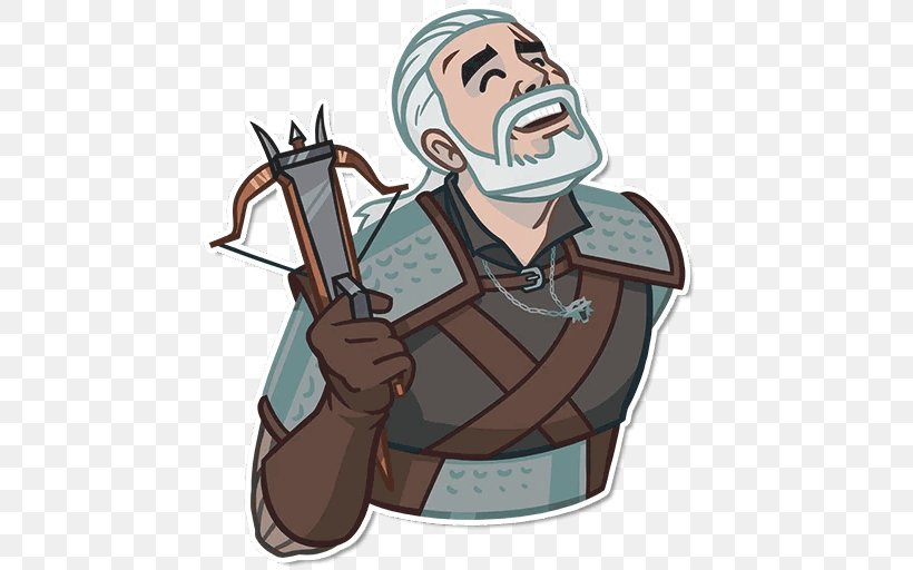 The Witcher Geralt Of Rivia Yennefer Telegram Sticker, PNG, 512x512px, Witcher, Arm, Cartoon, Character, Fiction Download Free