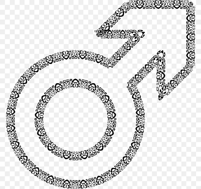 Gender Symbol, PNG, 772x772px, Gender Symbol, Black And White, Body Jewelry, Chain, Drawing Download Free