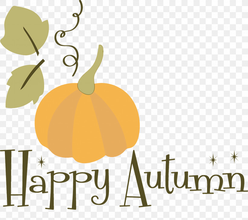 Pumpkin, PNG, 3000x2662px, Happy Autumn, Cartoon, Commodity, Flower, Fruit Download Free