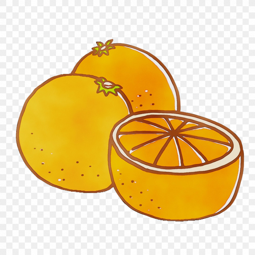 Yellow Orange S.a., PNG, 1200x1200px, Cartoon Fruit, Kawaii Fruit, Orange Sa, Paint, Watercolor Download Free