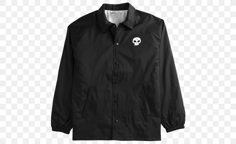 Jacket T-shirt Hoodie Windbreaker Clothing, PNG, 500x500px, Jacket, Black, Button, Clothing, Clothing Sizes Download Free