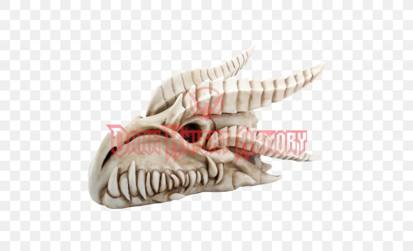 Dragon Figurine Statue Skull Skeleton, PNG, 500x500px, Dragon, Bone, Collectable, Fantasy, Figurine Download Free