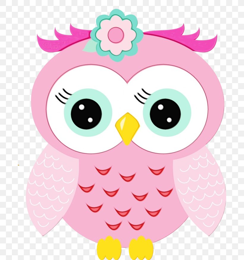Owl Pink Clip Art Bird Of Prey Bird, PNG, 700x876px, Watercolor, Baby Products, Bird, Bird Of Prey, Owl Download Free