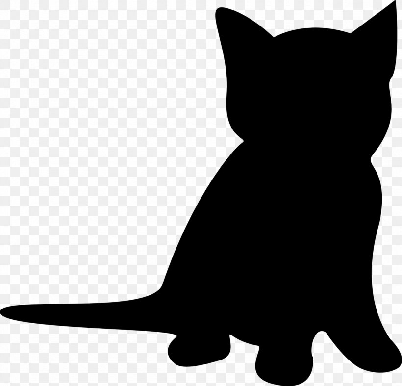 Kitten Cat Silhouette Clip Art, PNG, 1280x1230px, Kitten, Black, Black And White, Black Cat, Carnivoran Download Free
