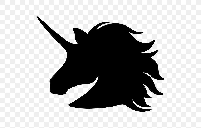 Unicorn Silhouette Clip Art, PNG, 526x524px, Unicorn, Autocad Dxf, Black, Black And White, Dog Like Mammal Download Free