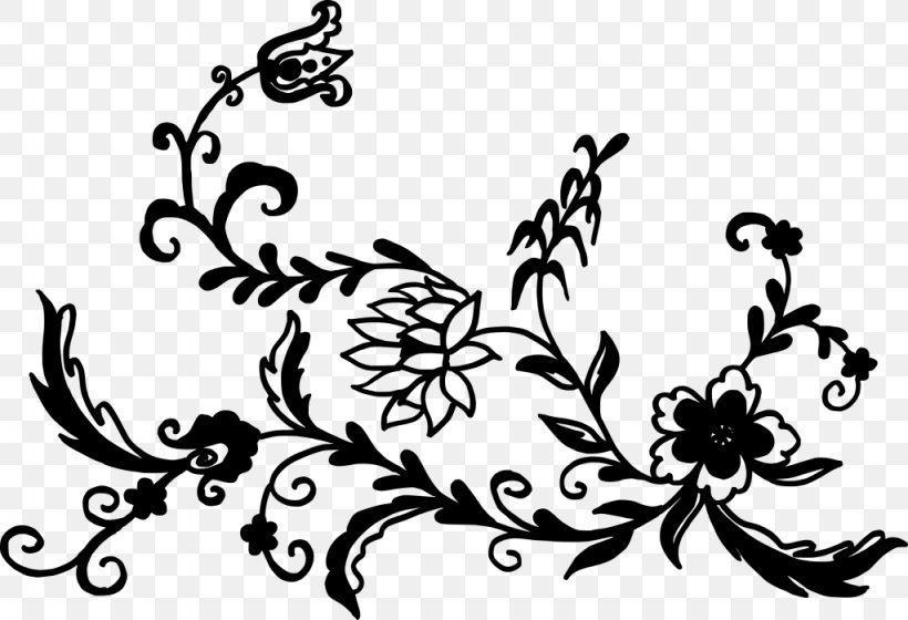 Flower Art Ornament, PNG, 1024x700px, Flower, Art, Artwork, Black, Black And White Download Free