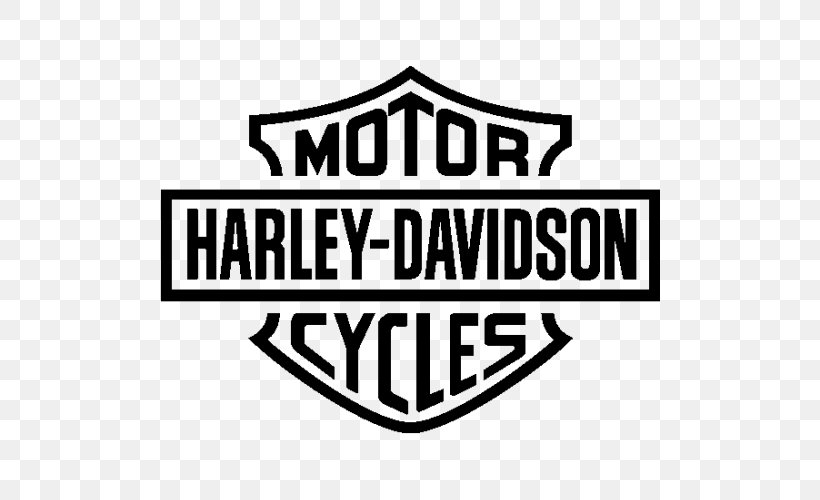 Harley-Davidson Logo Motorcycle Decal Sticker, PNG, 500x500px, Harleydavidson, Advertising, Area, Black, Black And White Download Free