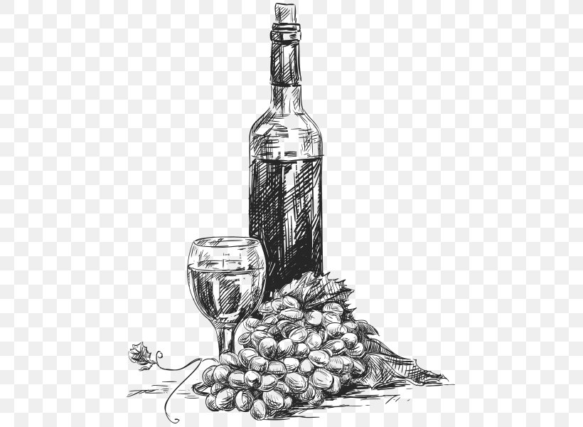 White Wine Common Grape Vine, PNG, 516x600px, Wine, Artwork, Bar, Barware, Black And White Download Free