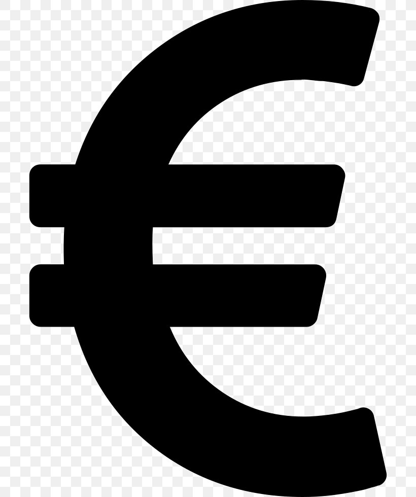 Euro Sign Currency Symbol Dollar Sign, PNG, 706x980px, Euro Sign, Black, Black And White, Character, Currency Download Free