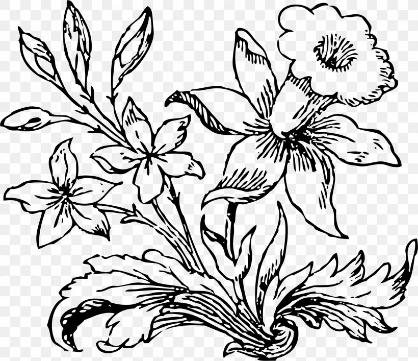 Flower Line Art Color Clip Art, PNG, 2225x1919px, Flower, Art, Artwork, Arumlily, Black And White Download Free