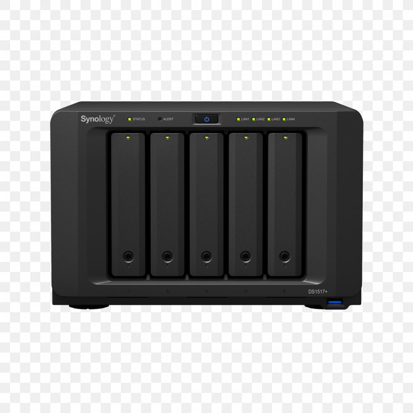 NAS Server Casing Synology DiskStation DS1517+ Network Storage Systems Synology Inc. Serial ATA Synology DS118 1-Bay NAS, PNG, 1280x1280px, Network Storage Systems, Computer Component, Computer Data Storage, Computer Servers, Disk Array Download Free