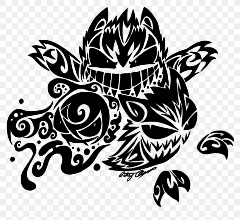 Black And White Gengar Pokemon Black & White Drawing Haunter, PNG, 934x856px, Black And White, Art, Black, Doodle, Drawing Download Free