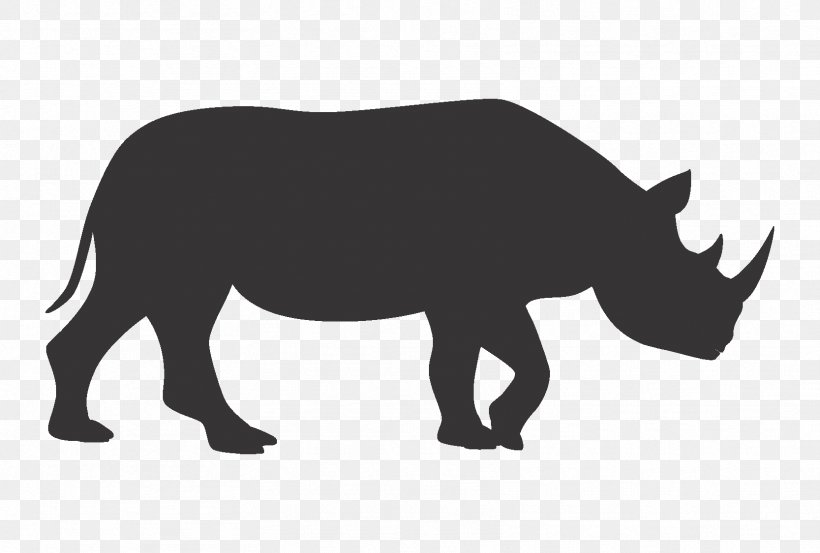 Rhinoceros Clip Art, PNG, 1667x1125px, Rhinoceros, Black And White, Carnivoran, Cattle Like Mammal, Dog Like Mammal Download Free