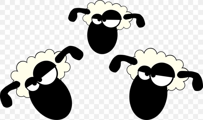 Sheep Cattle Farm Clip Art, PNG, 960x567px, Sheep, Animal, Black And White, Black Sheep, Cartoon Download Free