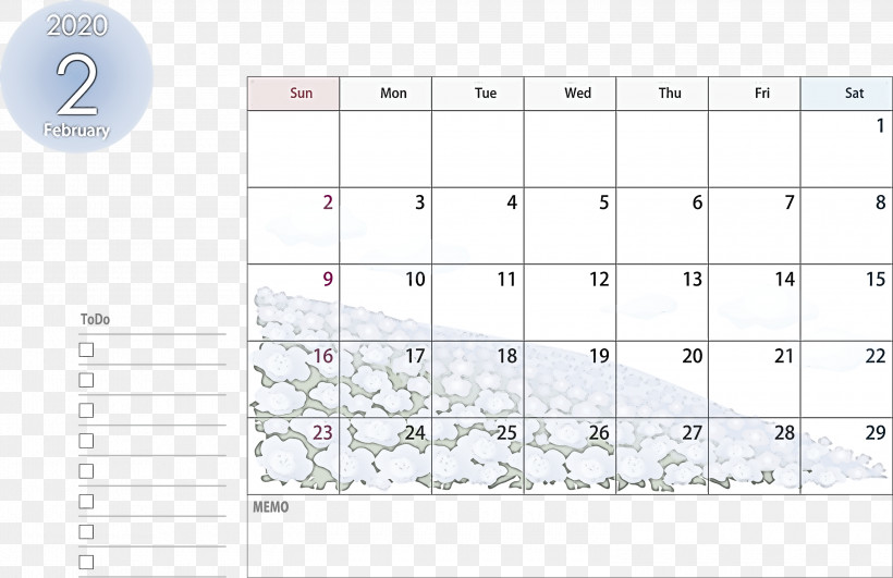 February 2020 Calendar February 2020 Printable Calendar 2020 Calendar, PNG, 3000x1943px, 2020 Calendar, February 2020 Calendar, February 2020 Printable Calendar, Line, Text Download Free