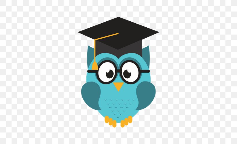 Graduation, PNG, 500x500px, Owl, Aqua, Bird, Bird Of Prey, Graduation Download Free
