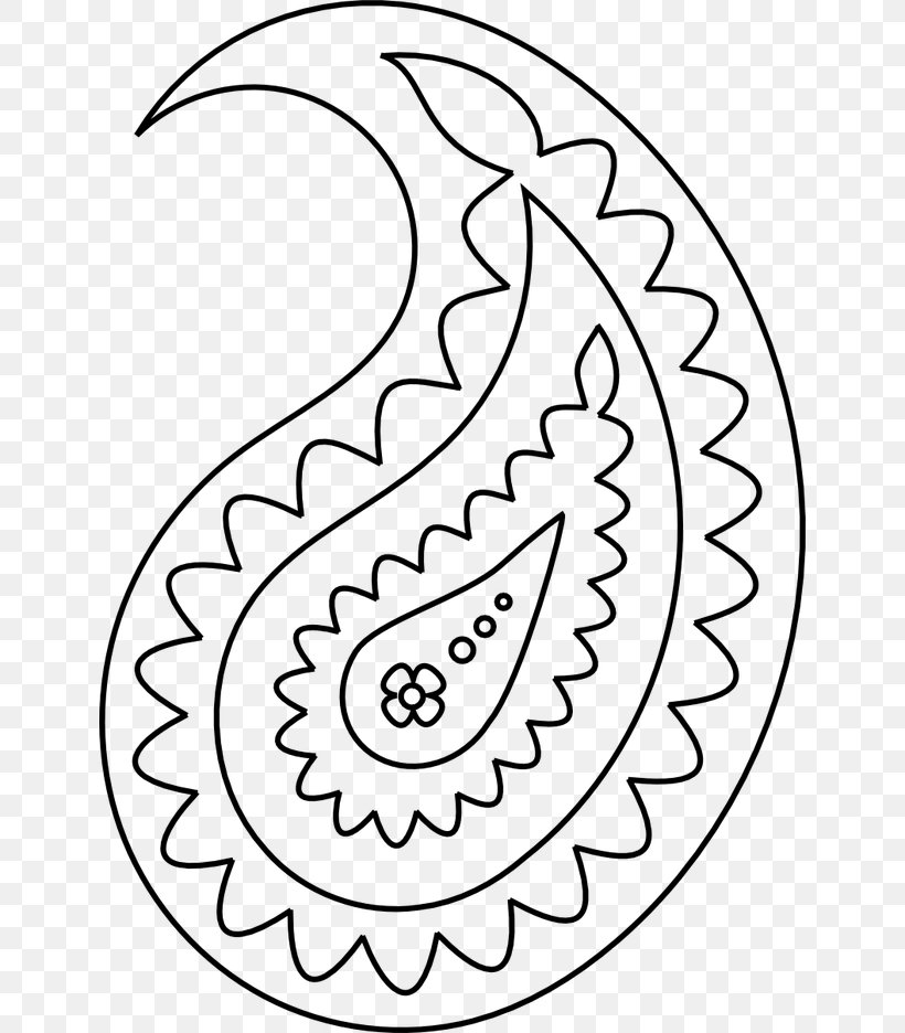 Paisley Drawing Clip Art, PNG, 640x936px, Paisley, Area, Art, Black And White, Coloring Book Download Free