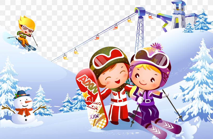 Skiing Snowman Clip Art, PNG, 7196x4719px, Skiing, Child, Christmas, Christmas Ornament, Fictional Character Download Free