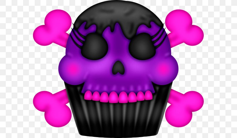 Skull Cartoon, PNG, 591x477px, Cupcake, American Muffins, Baking Cup, Bone, Cake Download Free