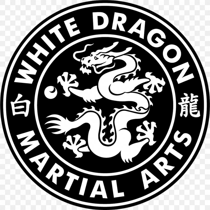 Logo White Dragon Martial Arts, PNG, 981x980px, Logo, Area, Badge, Black And White, Brand Download Free