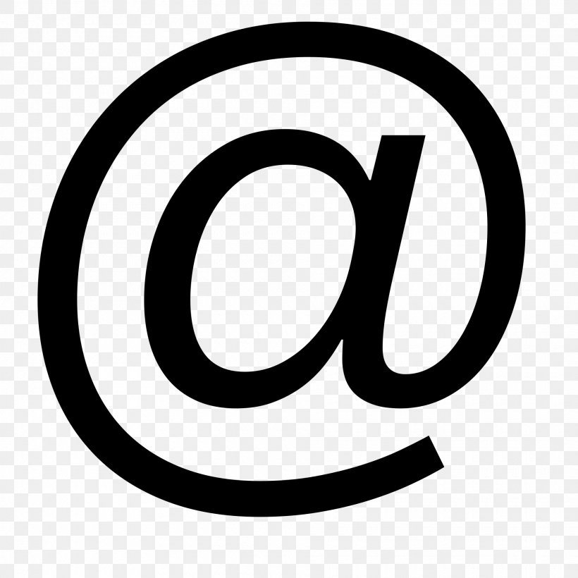 At Sign Symbol Email Pictogram, PNG, 1920x1920px, At Sign, Ampersand, Area, Black And White, Brand Download Free