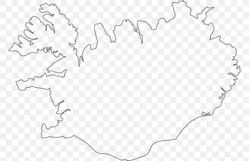Flag Of Iceland Map Clip Art, PNG, 764x531px, Iceland, Area, Black, Black And White, Blank Map Download Free