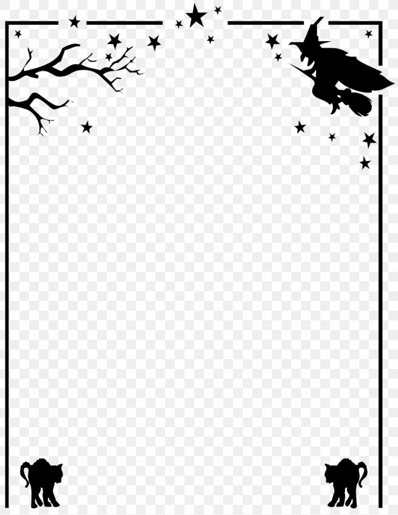 Halloween Clip Art, PNG, 850x1100px, Halloween, Area, Black, Black And White, Blog Download Free