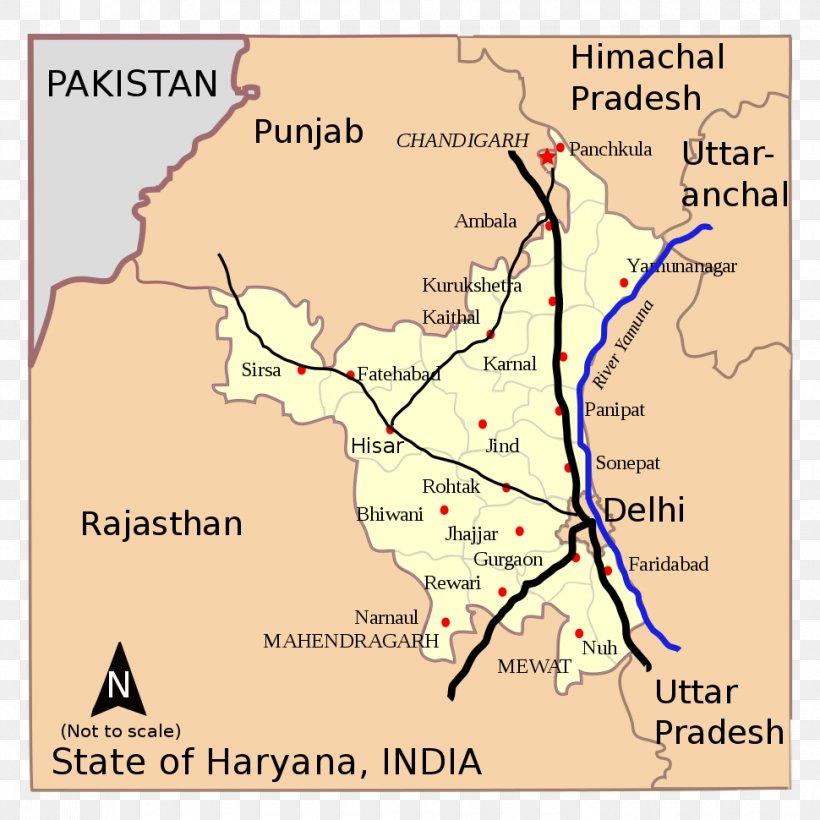 Sonipat Map Ghaggar-Hakra River Punjab Geography, PNG, 970x970px, Sonipat, Area, Digital Mapping, Ecoregion, Geography Download Free