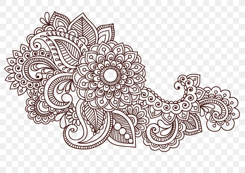 Vector Graphics Mehndi Illustration Design Stock Photography, PNG, 800x580px, Mehndi, Art, Artwork, Black And White, Canvas Print Download Free