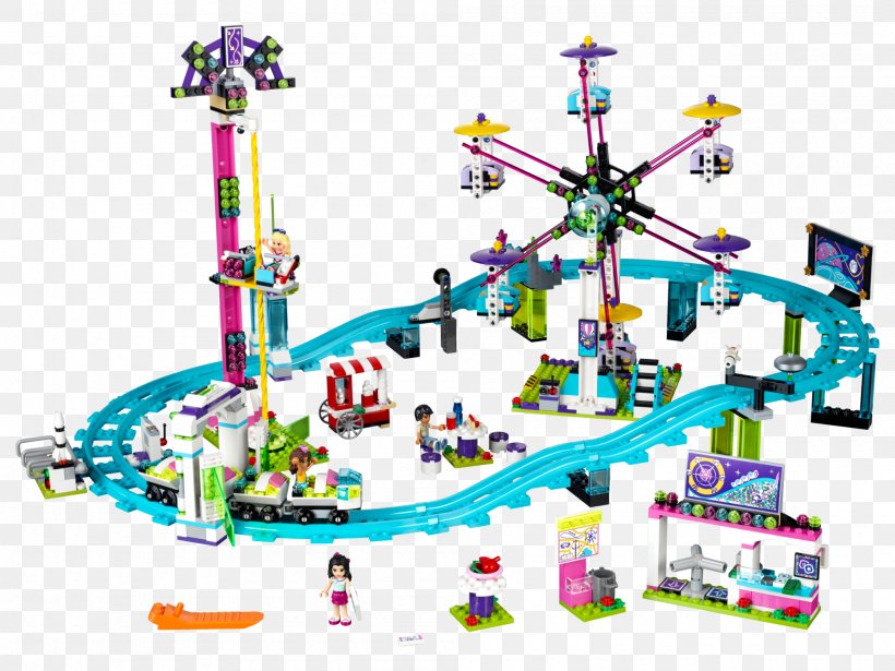 LEGO 41130 Friends Amusement Park Roller Coaster LEGO Friends Toy, PNG, 2000x1500px, Amusement Park, Construction Set, Drop Tower, Ferris Wheel, Lego Download Free