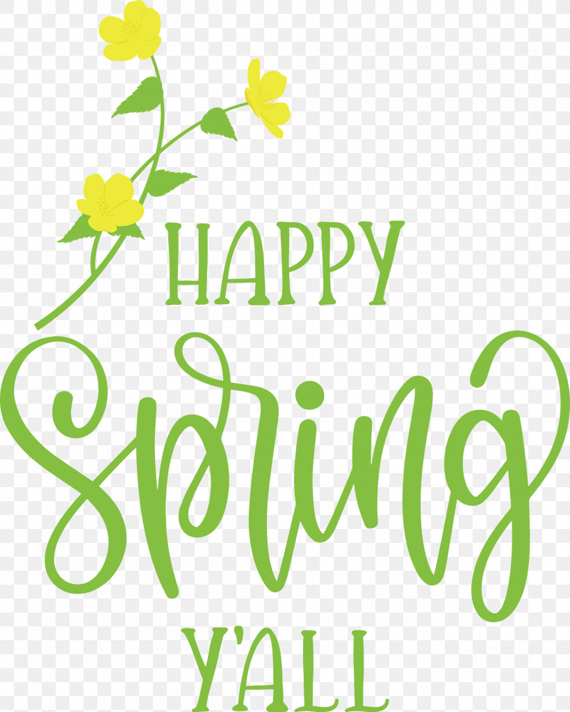 Happy Spring Spring, PNG, 2404x3000px, Happy Spring, Cut Flowers, Floral Design, Green, Leaf Download Free