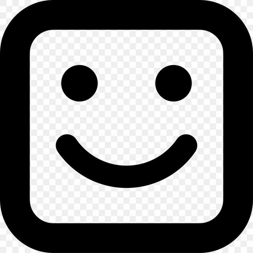 Face Square Smile Emoticon Happiness, PNG, 980x980px, Face, Black And White, Emoticon, Emotion, Eye Download Free