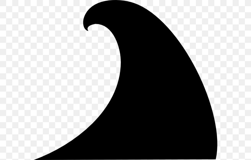 Wind Wave Clip Art, PNG, 600x524px, Wave, Beak, Black, Black And White, Crescent Download Free