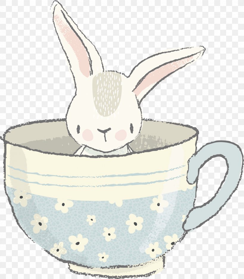 Domestic Rabbit Cartoon, PNG, 1826x2087px, Domestic Rabbit, Cartoon, Drinkware, Easter, Easter Bunny Download Free