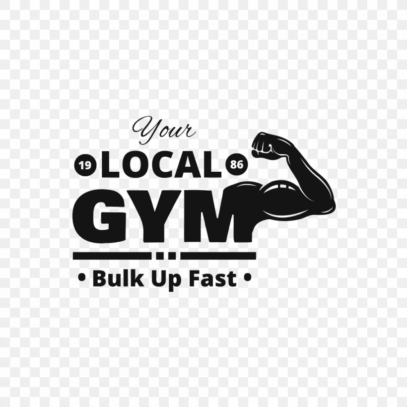 Logo T-shirt Label, PNG, 1000x1000px, Physical Fitness, Black And White, Bodybuilding, Brand, Fitness Centre Download Free