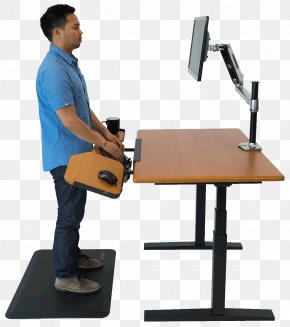 Model Standing - Standing Desk Computer Keyboard Standing Desk Ergonomic Keyboard PNG