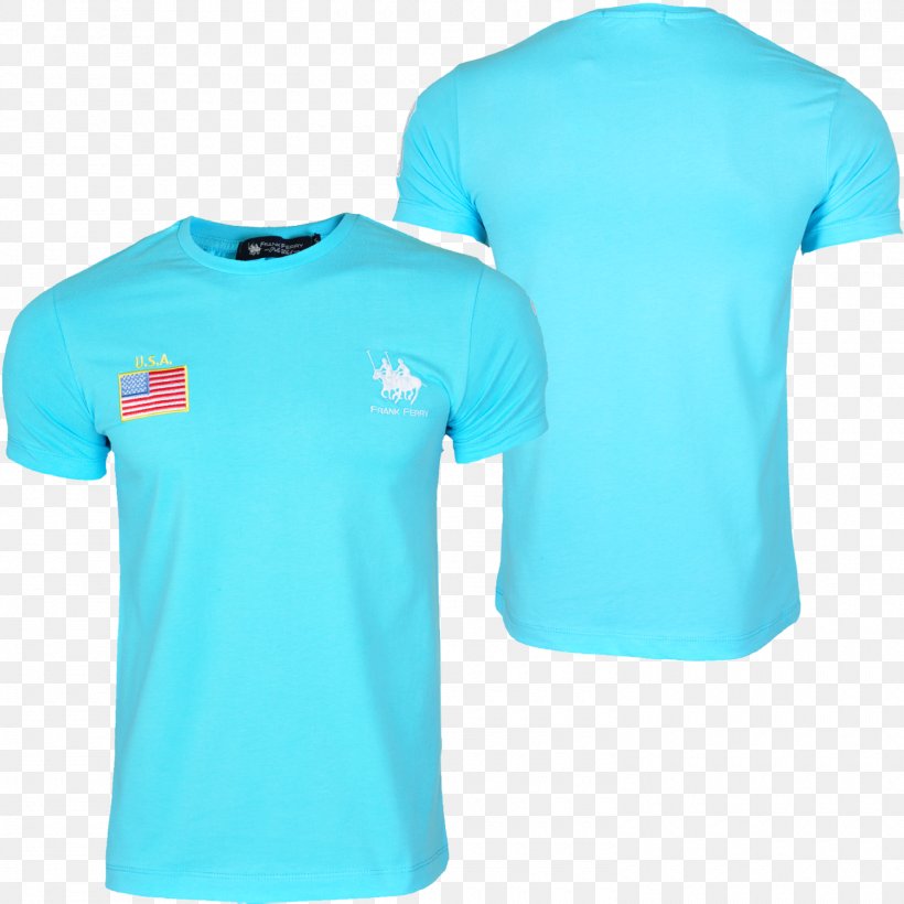 T-shirt Sleeve Teal Blue, PNG, 1500x1500px, Tshirt, Active Shirt, Aqua, Azure, Blue Download Free