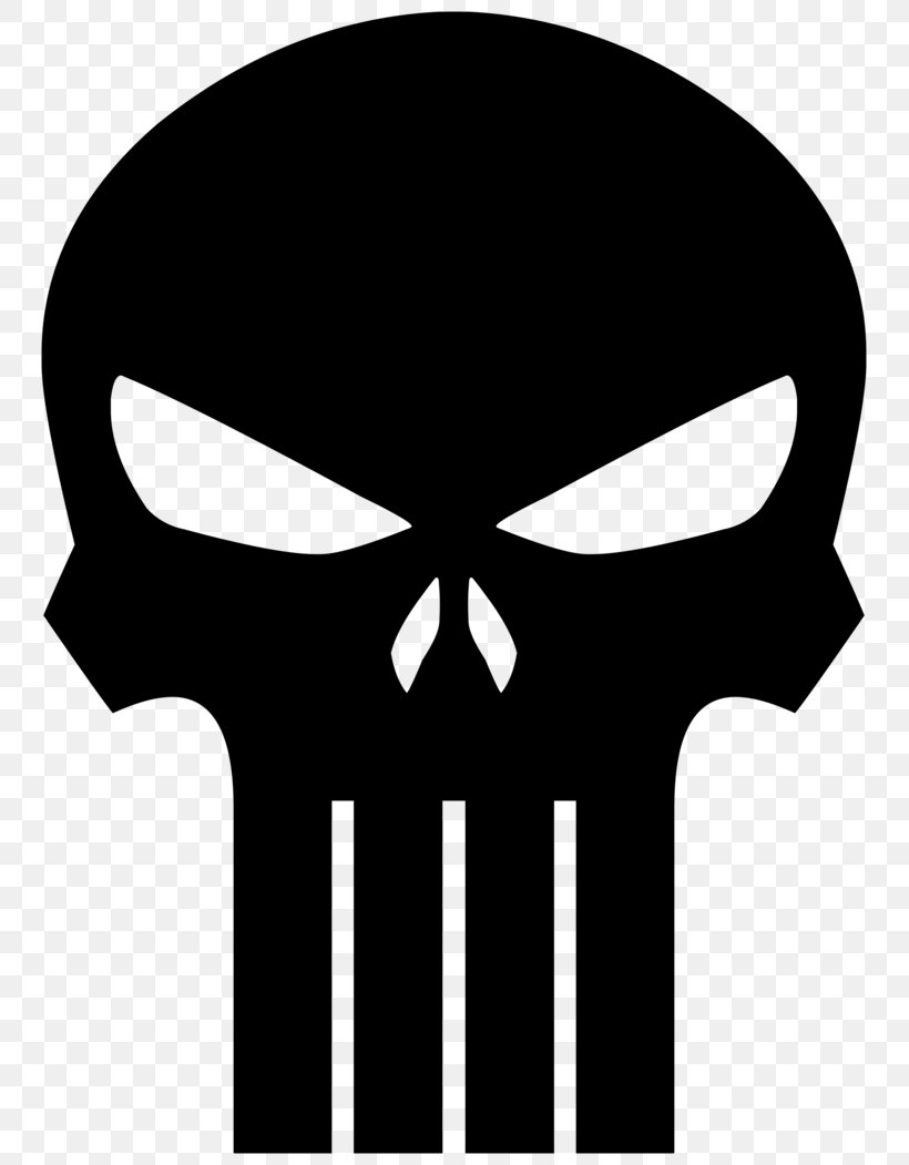 Punisher Logo Art, PNG, 759x1051px, Punisher, Art, Black And White, Bone, Decal Download Free