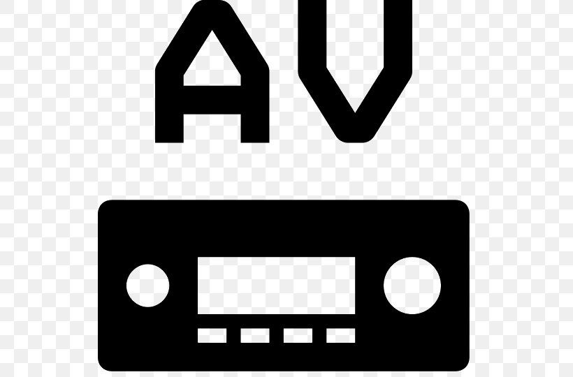 AV Receiver Symbol Font, PNG, 540x540px, Av Receiver, Area, Black, Black And White, Brand Download Free