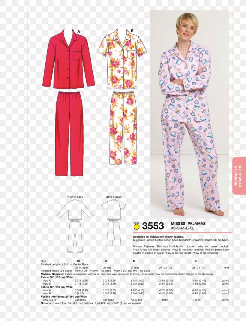 Pajamas Robe Sewing Stitch Pattern, PNG, 1350x1763px, Pajamas, Apron, Button, Clothing, Costume Download Free